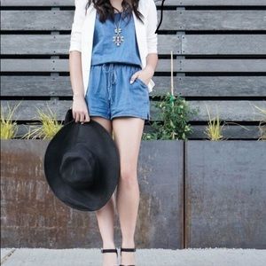 Old Navy Chambray Blue Romper